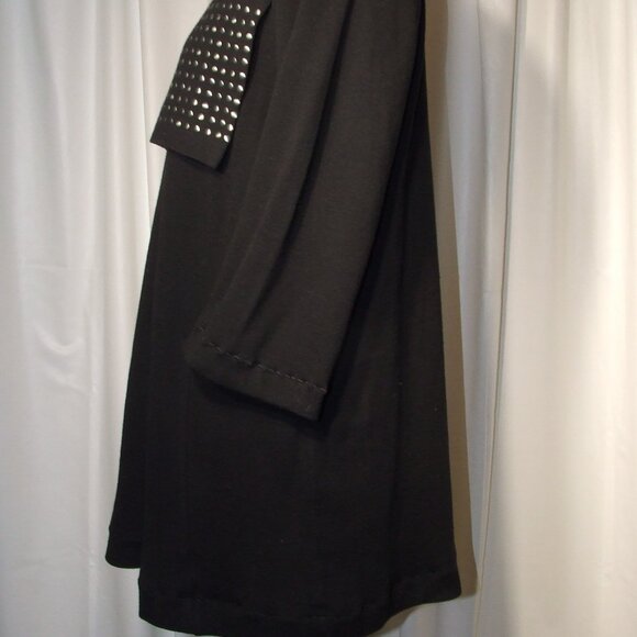 NIC+ZOE Studded Stretchy Black Sweater Cotton Blend Women's Size XL - Picture 3 of 7